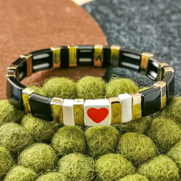 Roxanne Assoulin Jewelry - Roxanne Assoulin Neutral Heart Black Classics Bracelet Gold